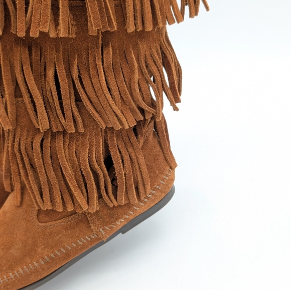 Minnetonka 3 Layer Fridge Brown Slouchy Moccasins Boots Size 8 - Picture 6 of 10